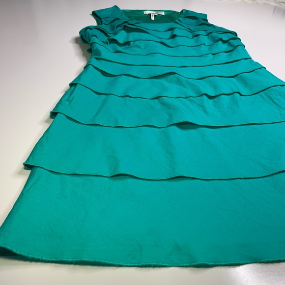 Max & Cleo Andrea Tiered Green Topaz Mini Dress - Picture 4 of 7